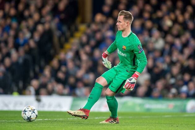 Marc-Andre ter Stegen of Barcelona during the UEFA Champions League Round of 16 match between Chelsea and Barcelona at Stamford Bridge, London, England on 20 February 2018. Copyright: xSalvioxCalabresex 19030007