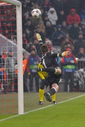 Munich Germany 20 02 2018 UEFA Champions League 2017 18 season round of last sixteen.2 eighth-finals Bayern Munich Besiktas Istanbul Fabri Besiktas goalkeeper in action DeFodi527