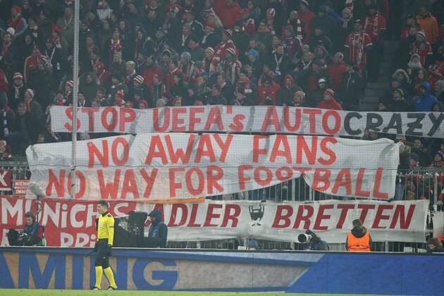 Fan banner FC Bayern fans FC Bayern München vs Besiktas Istanbul Champions League last grand final football 20 02 2018 Munich Copyright: xLanger Eibner-Pressefotox EP_HLR