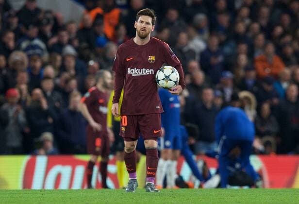 Chelsea v FC Barcelona Barca UEFA Champions League Lionel Messi of Barcelona during the UEFA Champions League match at Stamford Bridge, London Content Not Available For UK Newspapers Copyright: xAlanxStanfordx FIL-11389-0039