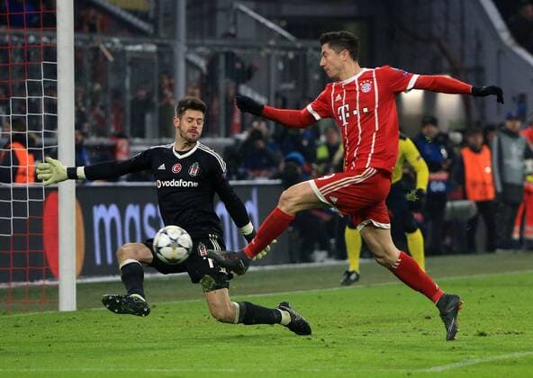20180219 CL FC Bayern vs Besiktas Istanbul Allianz Arena Munich football sport in the picture 4 0 Robert Lewandowski FCB Fabri Besiktas defeated