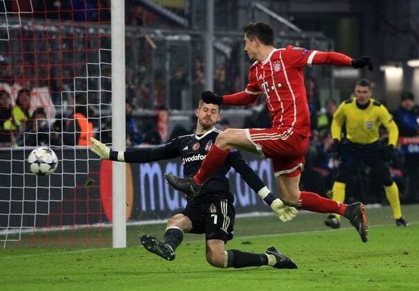 20180219 CL FC Bayern vs Besiktas Istanbul Allianz Arena Munich football sport in the picture 4 0 Robert Lewandowski FCB Fabri Besiktas defeated