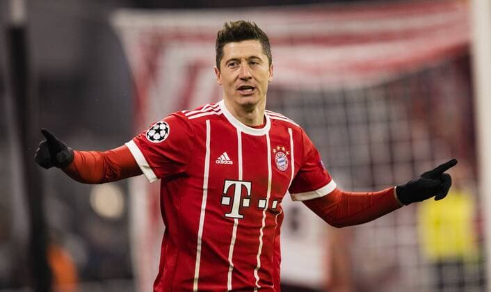 Munich 20 02 2018 goal celebration Robert Lewandowski FCB-Bayern Munich Besiktas Istanbul