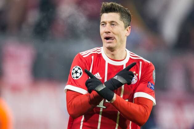20.02.2018 MONACHIUM, PILKA NOZNA (FOOTBALL), UEFA LIGA LISTRZOW (UEFA CHAMPIONS LEAGUE), SEZON 2017 2018 , 1 8 FINAL (ROUND OF 16) MECZ FC BAYERN MONACHIUM - BESIKTAS JK ( FC BAYERN MUNCHEN - BESIKTAS JK ) NZ ROBERT LEWANDOWSKI BRAMKA RADOSC GOL GOAL FOTO LUKASZ SKWIOT CYFRASPORT NEWSPIX.PL --- Newspix.pl FRANCE OUT!  20180220CSLS0086