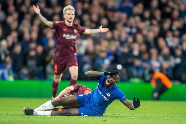 Antonio Rudiger of Chelsea is fouled during the UEFA Champions League Round of 16 match between Chelsea and Barcelona at Stamford Bridge, London, England on 20 February 2018. Copyright: xSalvioxCalabresex 19030066