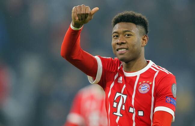 SOCCER - UEFA CL, Bayern vs Besiktas MUNICH,GERMANY,20.FEB.18 - SOCCER - UEFA Champions League, round of 16, FC Bayern Muenchen vs Besiktas Istanbul. Image shows the rejoicing of David Alaba (Bayern). GEPAxpictures xThomasxBachun