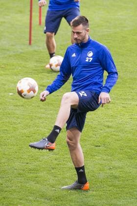 Michael Luftner during FC Copenhague training session day before Europa League match between Atletico de Madrid and FC Copenhague at Wanda Metropolitano in Madrid , Spain. February 21, 2018.  (20180221032)