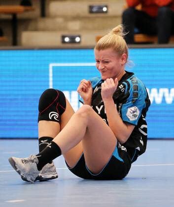 BAU 21 02 2018 Göppingen Handball Women Frisch On Göppingen vs. SG BBM Bietigheim Antje Lauenroth BBM disappointed