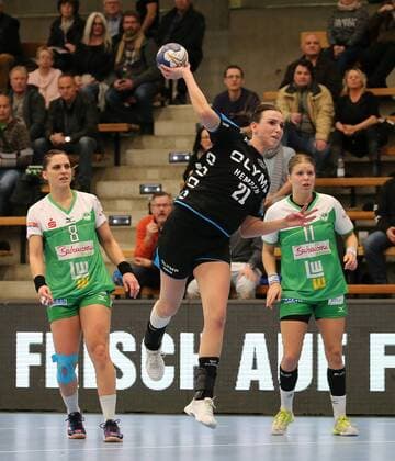 BAU 21 02 2018 Göppingen Handball Women Frisch On Göppingen vs. SG BBM Bietigheim v Karin Weigelt BBM Fie Woller BBM Michaela Hrbkova Göppingen