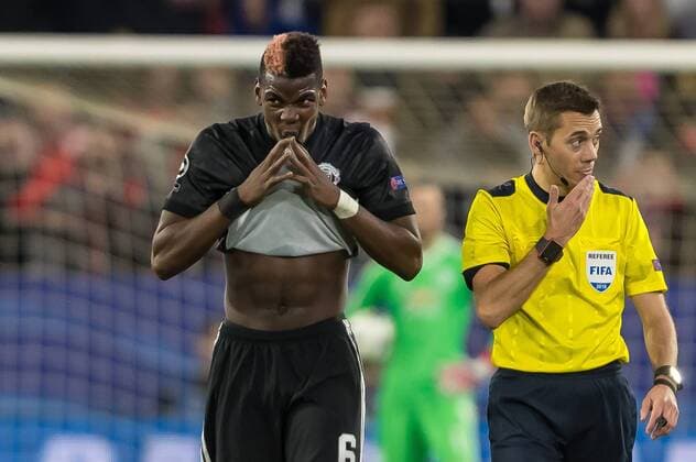 Spain Sevilla 21 02 2018 UEFA Champions League 2017 18 Season leg of 16 First leg Sevilla Manchester United FC Paul Pogba MAN is watching DeFodi507