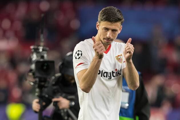 Spain Sevilla 21 02 2018 UEFA Champions League 2017 18 Season Round of 16 First leg Sevilla Manchester United FC Clement Lenglet FCS gestures gestures DeFodi507