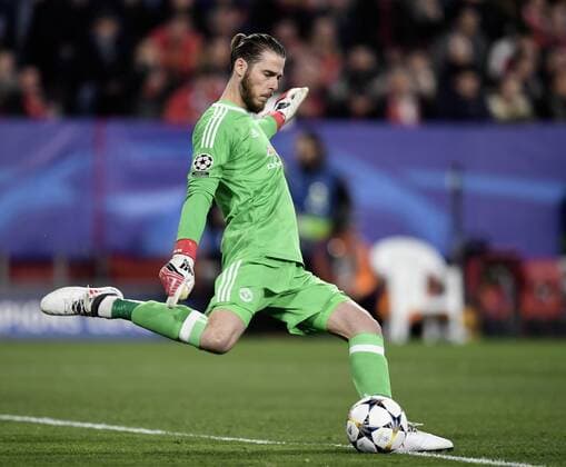 Sevilla; SPAIN-FEBRUARY 21: David De Gea of Manchester United ManU during the Champions League match between Sevilla FC v Manchester United at the Sanchez Pizjuan stadium on February 21th; 2018 in Sevilla Spain (PHOTO by Cristobal Duenas  xx xx