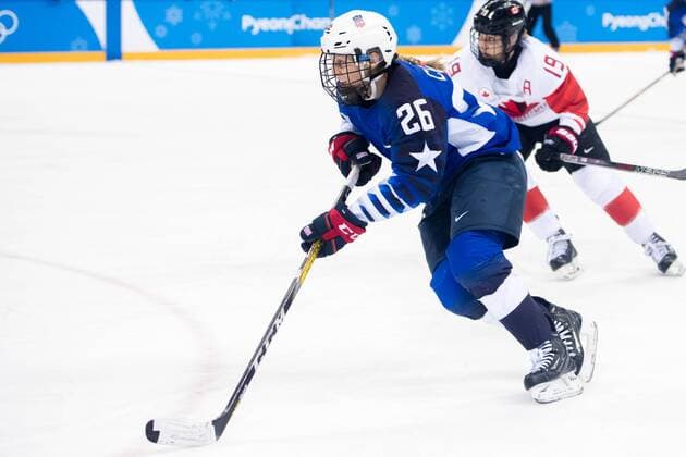 180222 Kendall Coyne of USA during the Womens Ice Hockey Final between USA and Canada during day thirteen of the 2018 Winter Olympics on February 22, 2018 in Pyeongchang Photo Petter Arvidson BILDBYRAN Code PA 91993  Copyright: PETTERxARVIDSON BB180222PA044