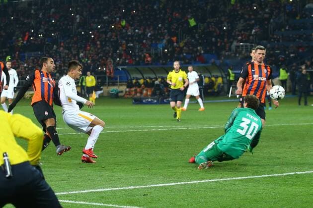 Gol Cengiz Under Roma Goal celebration Kharkiv 22-02-2018 Champions League 2017 2018 Shakhtar Donetsk - Roma Foto Gino Mancini Insidefoto ginoxmancini