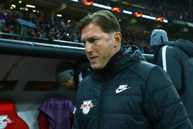 22 02 2018 xkvx Soccer Europa League RB Leipzig SSC Napoli emspor v l Coach Ralph Hasenhuettl RBL RB Leipzig Leipzig