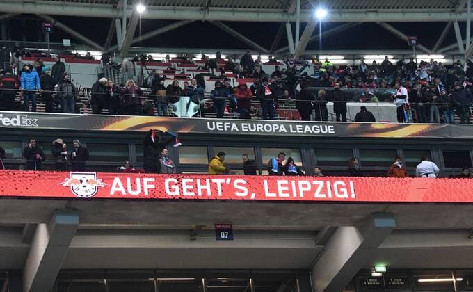 Soccer Men Season 2017 2018 Europa League Intermediate Round 2nd Leg RB Leipzig SSC Napoli Grandstand On Go Leipzig 22 02 2017 Copyright: xMatthiasxKochx