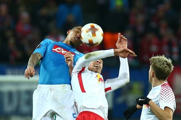 22 02 2018 xkvx Football Europe League RB Leipzig SSC Napoli emspor v Allan SSC Napoli Yussuf Poulsen RBL RB Leipzig Leipzig