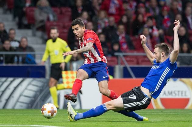 Angel Correa of Atletico Madrid during UEFA Europa League match between Atletico Madrid and FC Copenhagen played at the Wanda Metropolitano Stadium in Madrid, on February 22th 2018.  xRudy AFP7x xAtleticoxMadridxvxFCxCopenhagen,xUEFAxEuropaxLeague,xRoundxofx32x