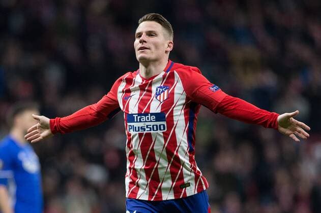 Bilder des Tages SPORT Kevin Gameiro of Atletico Madrid celebrating after scoring during UEFA Europa League match between Atletico Madrid and FC Copenhagen played at the Wanda Metropolitano Stadium in Madrid, on February 22th 2018.  xRudy AFP7x xAtleticoxMadridxvxFCxCopenhagen,xUEFAxEuropaxLeague,xRoundxofx32x