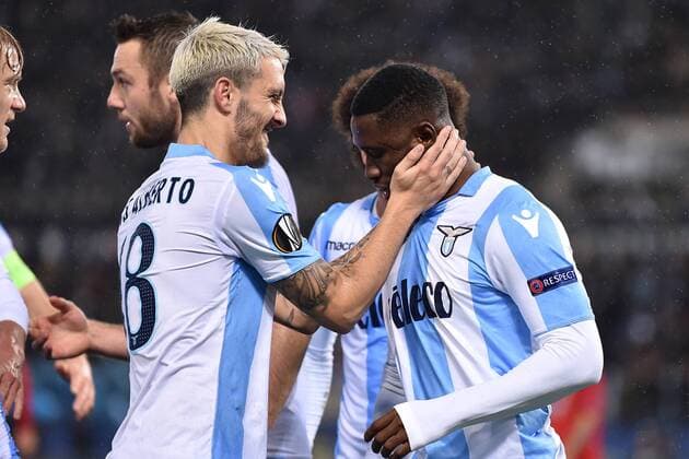 As Roma 22 02 2018 - Europa League Lazio-Steaua Bucarest foto Antonello Sammarco Image nella foto: esultanza gol Bartolomeu Jacinto Quissanga Bastos 