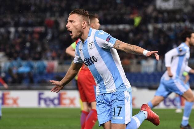 As Roma 22 02 2018 - Europa League Lazio-Steaua Bucarest foto Antonello Sammarco Image nella foto: esultanza Ciro Immobile 