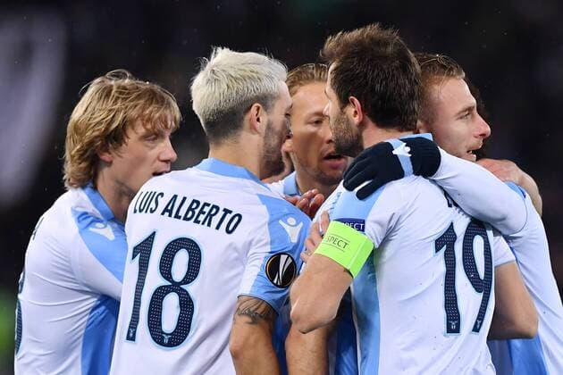 As Roma 22 02 2018 - Europa League Lazio-Steaua Bucarest foto Antonello Sammarco Image nella foto: esultanza Ciro Immobile 