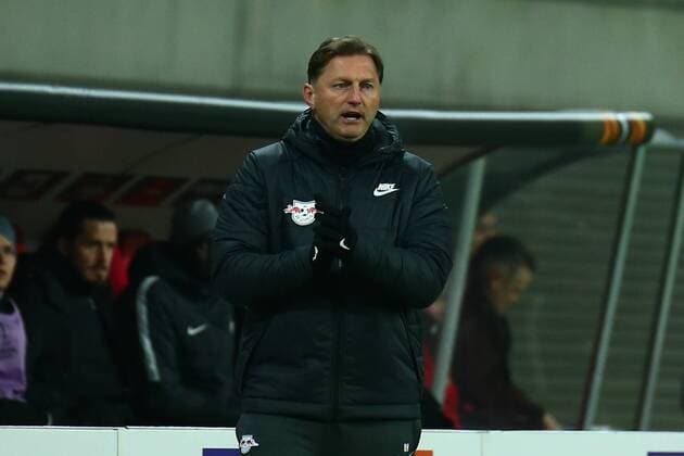 22 02 2018 xkvx Soccer Europa League RB Leipzig SSC Naples emspor v l Coach Ralph Hasenhuettl RBL RB Leipzig gives gestures gestures gestures gestures gesticulate gesticulate Leipzig