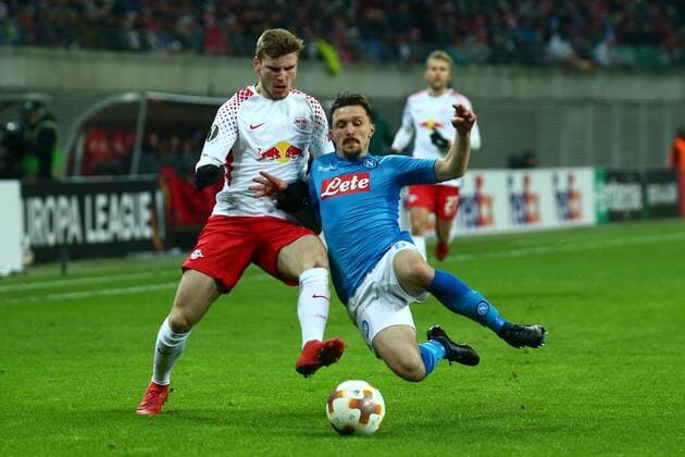 22 02 2018 xkvx Football Europe League RB Leipzig SSC Napoli emspor v Emil Forsberg RBL RB Leipzig Mario Rui SSC Napoli Leipzig