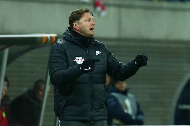 22 02 2018 xkvx Soccer Europa League RB Leipzig SSC Naples emspor v l Coach Ralph Hasenhuettl RBL RB Leipzig gives gestures gestures gestures gestures gesticulate gesticulate Leipzig
