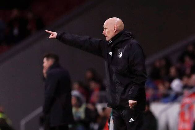 Copenhagen s head coach Stale Solbaken during the UEFA Europa League match between Atletico de Madrid and Copenhagen at the Wanda Metropolitano stadium in Madrid, Spain, 22 February 2018. Atletico de Madrid vs. Copenhagen !ACHTUNG: NUR REDAKTIONELLE NUTZUNG!  Copyright: xJuanJoxMartinx MAD019 20180222-636549287350613548
