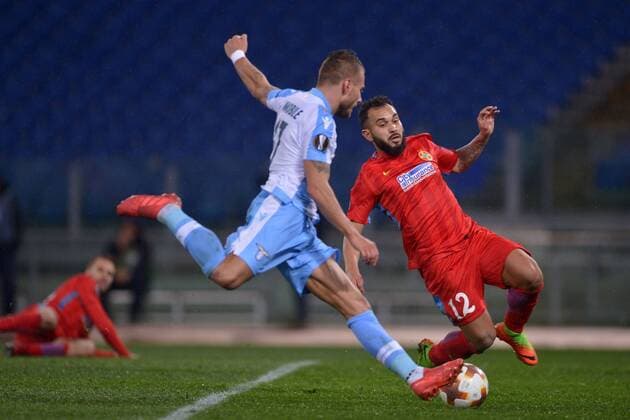 il terzo gol di Ciro Immobile Lazio. Goal celebration. Roma 22-02-2018 Stadio Olimpico Europa League · Sedicesimi di finale Lazio - FCSB Foto Antonietta Baldassarre Insidefoto AntoxBaldassarre