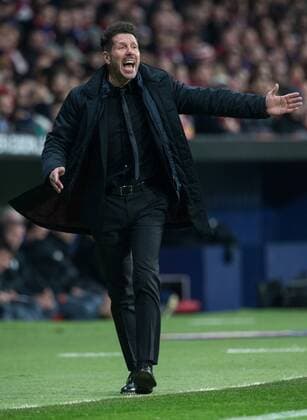 Atletico Madrid manager Cholo Simeone during UEFA Europa League match between Atletico Madrid and FC Copenhagen played at the Wanda Metropolitano Stadium in Madrid, on February 22th 2018.  xRudy AFP7x xAtleticoxMadridxvxFCxCopenhagen,xUEFAxEuropaxLeague,xRoundxofx32x