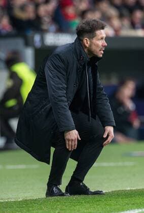 Atletico Madrid manager Cholo Simeone during UEFA Europa League match between Atletico Madrid and FC Copenhagen played at the Wanda Metropolitano Stadium in Madrid, on February 22th 2018.  xRudy AFP7x xAtleticoxMadridxvxFCxCopenhagen,xUEFAxEuropaxLeague,xRoundxofx32x