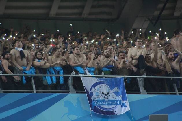 Russian Federation. Saint-Petersburg. Arena Saint Petersburg, Zenit-arena. Football. The UEFA Europa League. The playoffs. Match. FC Zenit - FC Celtic . The player of FC Zenit MaksimxKonstantinov 