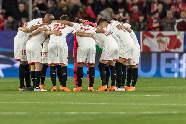 Spain Sevilla 21 02 2018 UEFA Champions League 2017 18 Season Round of 16 First leg Sevilla FC Manchester United FC team Sevilla DeFodi507