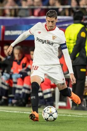 Spain Sevilla 21 02 2018 UEFA Champions League 2017 18 Season Round of 16 First leg Sevilla Manchester United FC Sergio Escudero FCS in action DeFodi507