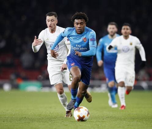 Arsenal s Alex Iwobi in action during the Europa League Round of 32 match at the Emirates Stadium, London. Picture date: February 22nd 2018. Picture credit should read: David Klein Sportimage EDITORIAL USE ONLY. No use with unauthorised audio, video, data, fixture lists, club league logos or live services. Online in-match use limited to 120 images, no video emulation. No use in betting, games or single club league player publications.
