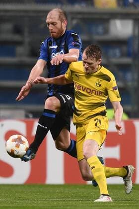 Mg Reggio Emilia 22 02 2018 - Europa League Atalanta-Borussia Dortmund foto Matteo Gribaudi Image nella foto: Andrea Masiello-Andre Schurrle 