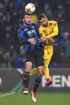 Bryan Cristante, Jeremy Toljan Reggio Emilia 22-02-2018 Stadio del Tricolore Football Calcio Europa League 2017 2018 round of 32 Atalanta - Borussia Dortmund Foto Andrea Staccioli Insidefoto andreaxstaccioli