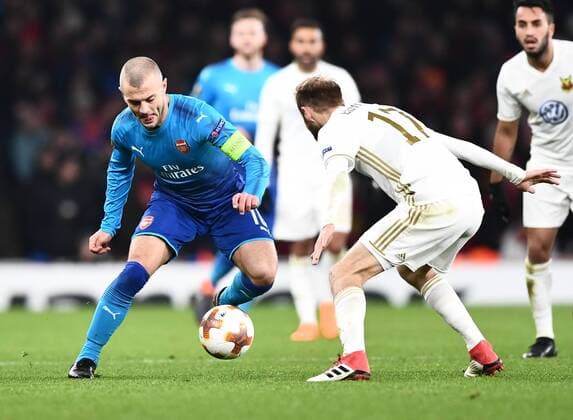 Arsenal v Ostersunds FK UEFA Europa League Jack Wilshere of Arsenal during the UEFA Europa League match at the Emirates Stadium, London Content Not Available For UK Newspapers Copyright: xSimonxDaelx FIL-11394-0036
