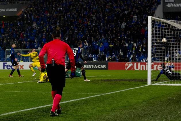 Reggio Emilia Italy 22 02 2018 UEFA Europa League 2017 18 Season Sixteenth Atalanta Bergamo Borussia Dortmund Goal to 1