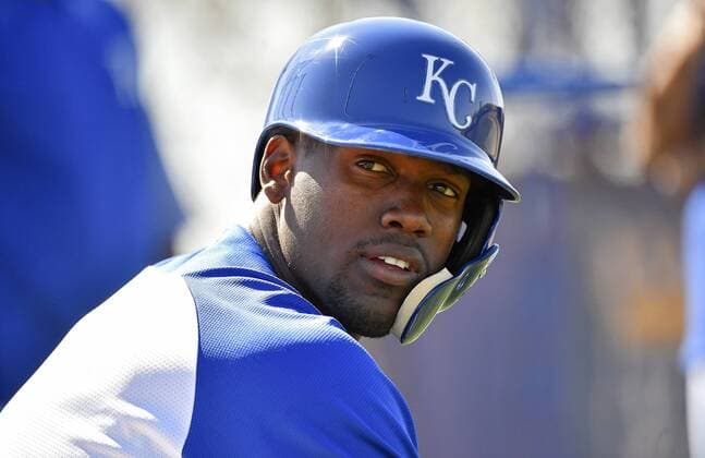 February 22, 2018 - Surprise, AZ, USA - The Kansas City Royals Jorge Soler during spring training on Thursday, Feb. 22, 2018, in Surprise, Ariz. Kansas City Royals spring training - ZUMAm67_ 20180222_zaf_m67_045 Copyright: xJohnxSleezerx