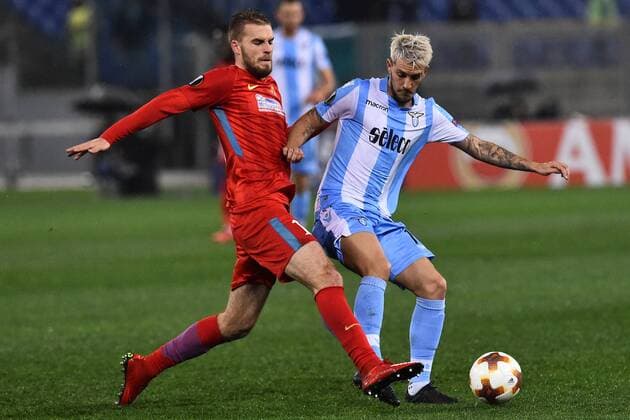 Europa League 16of final round Lazio Steaua Bucarest-Rome - 22 feb 2018 In the picture Bogdan Planic and Luis Alberto Photo Fotografo01  Copyright: xFotografo01x xIPAx xFotografo01x