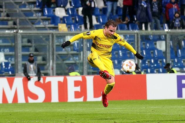 Mario Goetze Borussia Dortmund 10 Atalanta Bergamo vs Borussia Dortmund Europa League Football 22 02 2018 Reggio Emilia Copyright: xEIBNER HarryxLangerx EP_HLR