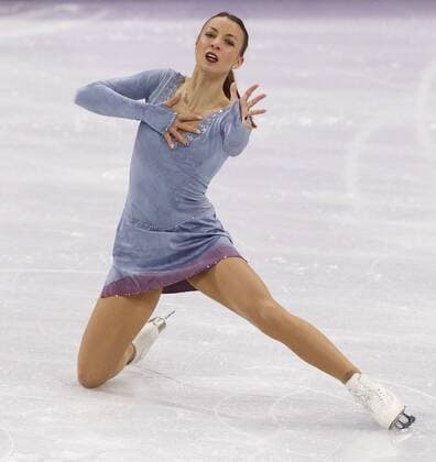 PyeongChang 2018 - Eiskunstlauf, Nicole Schott läuft zur Musik von Schindlers Liste February 23, 2018 - Gangneung, South Korea - Figure skater Nicole Schott of Germany compete during the Ladies Single Skating Free Skating at the PyeongChang 2018 Winter Olympic Games Olympische Spiele Olympia OS at Gangneung Ice Arena on Friday February 23, 2018. PyeongChang 18: Figure skating Eiskunstlauf Women - ZUMAj89_ 20180223_zaf_j89_076 Copyright: xPaulxKitagakixJr.x
