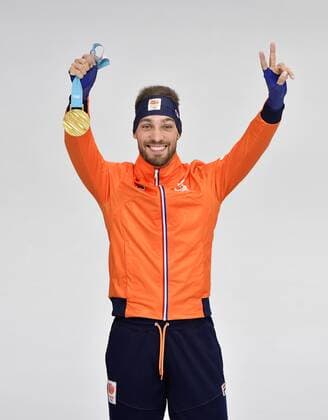 23-02-2018 SCHAATSEN: OLYMPISCHE SPELEN: Olympic Games Olympische Spiele Olympia OS PYEONGCHANG 2018 Kjeld Nuis heeft op de 1000 meter zijn tweede goud van deze Winterspelen veroverd. Hij was met 1.07,95 net wat sneller dan de Noor Havard Lorentzen die zilver pakte. Foto: Soenar Chamid xVIxVIxImagesx xSoenarxChamidxsportfotografiexIVx 10161275