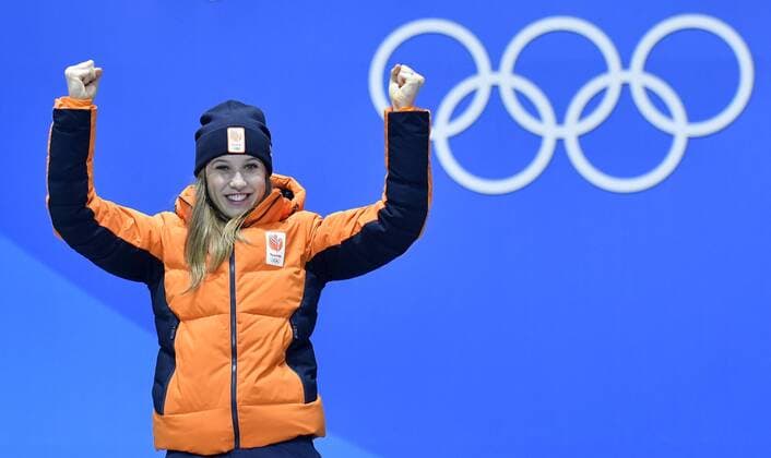 23-02-2018 ALGEMEEN: MEDAL PLAZA: OLYMPISCHE SPELEN: Olympic Games Olympische Spiele Olympia OS PYEONGCHANG 2018 Suzanne Schulting wint Olympisch goud op de 1.000 meter shorttrack Foto: Sander Chamid xVIxVIxImagesx xSoenarxChamidxsportfotografiexIVx 10161299
