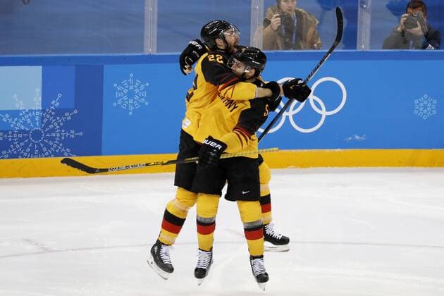 PLACHTA Matthias Team GER celebrates his goal Hockey Semi-finals Canada Germany 3 4 Olympic Wintergames 2018 Pyeongchang South Korea Winter Olympics 2018 Pyeongchang 23 february 2018