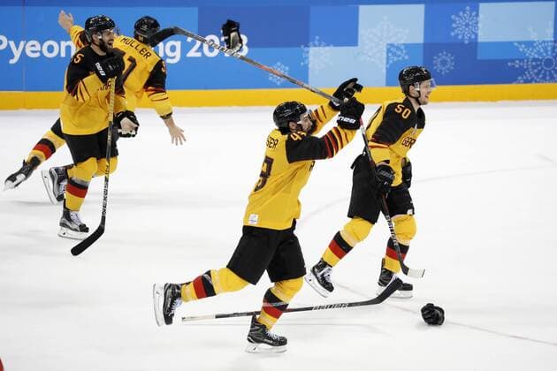 Team Germany Final victory after victory Ice Hockey Semifinal Canada Germany 3 4 Olympic Wintergames 2018 Pyeongchang South Korea 2018 Olympic Winter Games Pyeongchang 23 February 2018