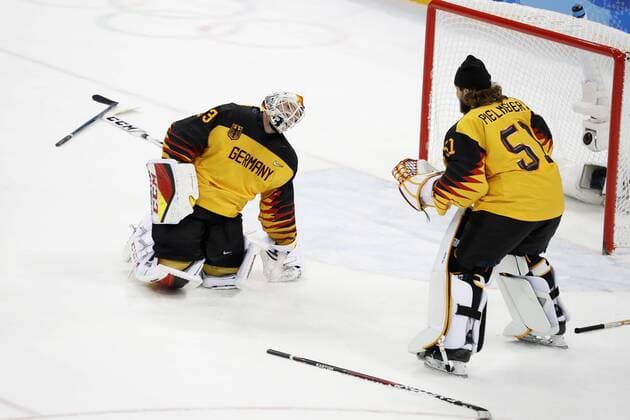 FROM THE BIRCHES Danny Goalkeeper Team Germany Final victory after victory for goalkeeper FROM THE BIRCHES Ice Hockey Semifinals Canada Germany 3 4 Olympic Winter Games 2018 Pyeongchang South Korea 2018 Olympic Winter Games Pyeongchang 23 February 2018